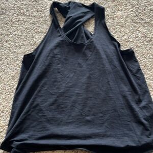 Black crisscross back tank top never worn